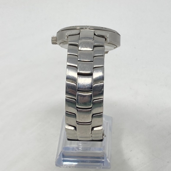 Reebok Watch Men 39mm Silver Tone Blue Dial Day Date WR 50M New Battery 8.25" - Picture 6 of 15